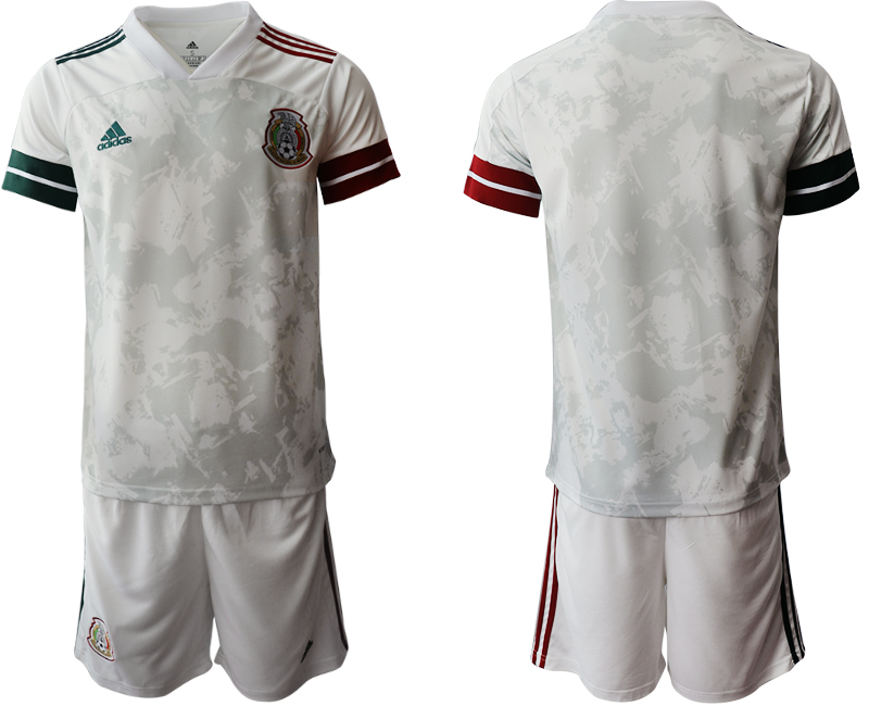 Men 2020-2021 Season National team Mexico away white Soccer Jersey->mexico jersey->Soccer Country Jersey